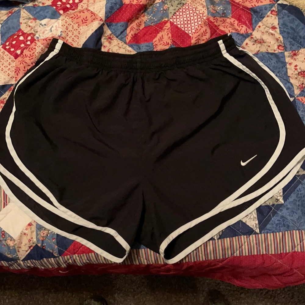 Black and white Nike shorts